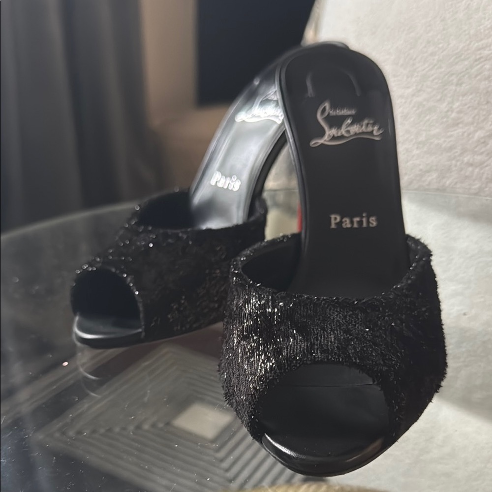 Christian Louboutin Black Peep Toe Heels